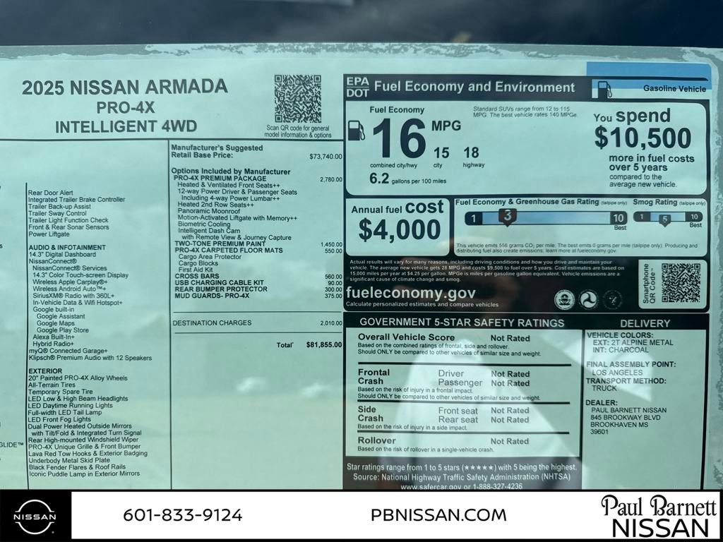 New 2025 Nissan Armada PRO-4X w/ Pro-4X Premium Package image 9