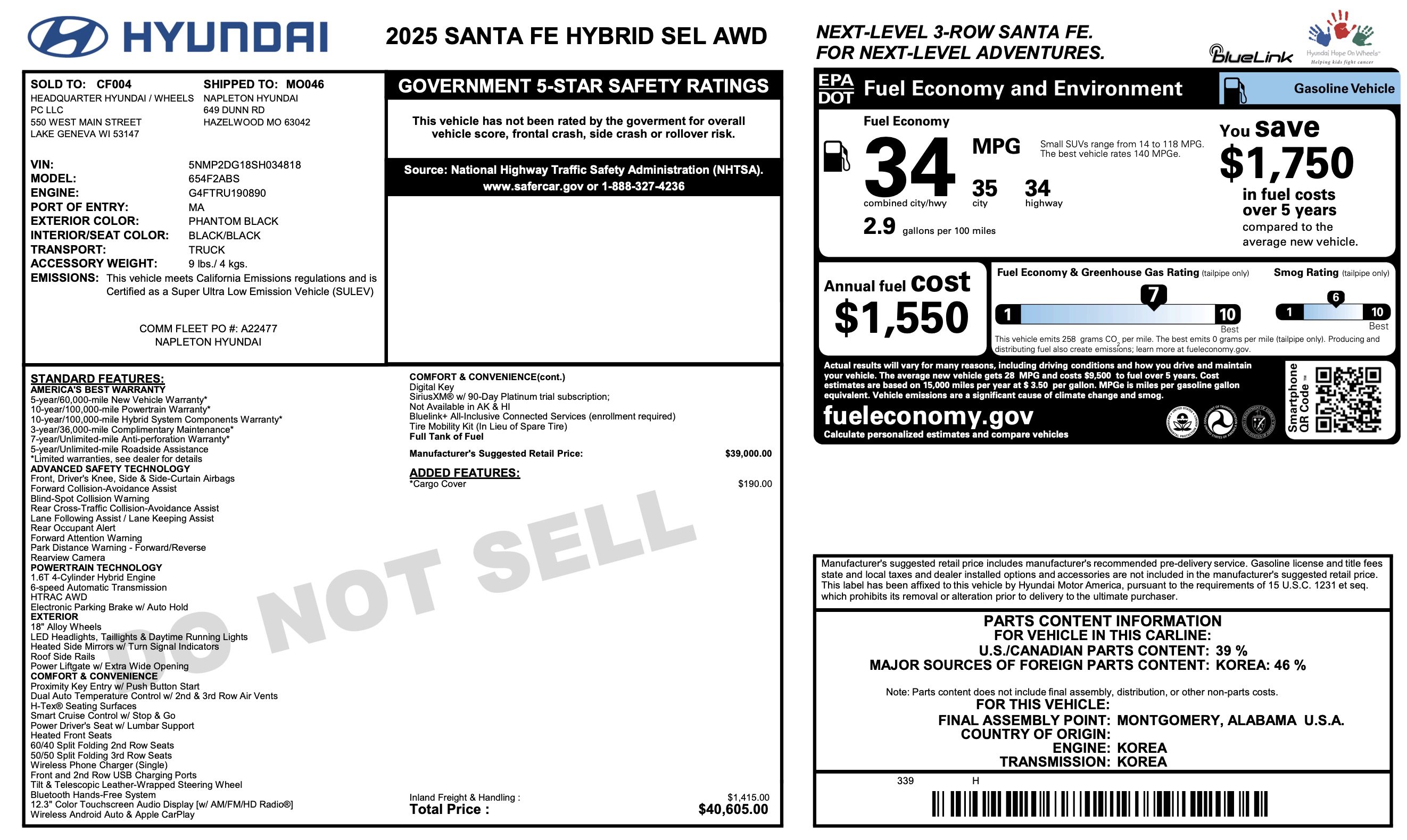 Used 2025 Hyundai Santa Fe SEL image 3