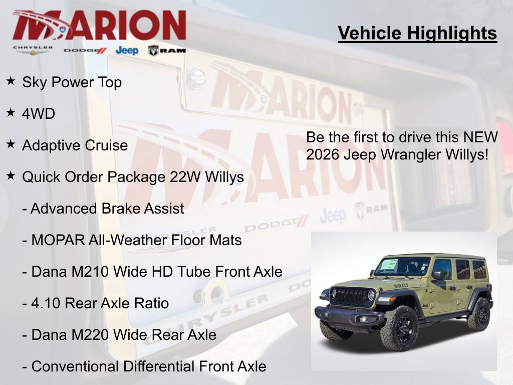 New 2026 Jeep Wrangler Unlimited Sport AWD/4WD image 5