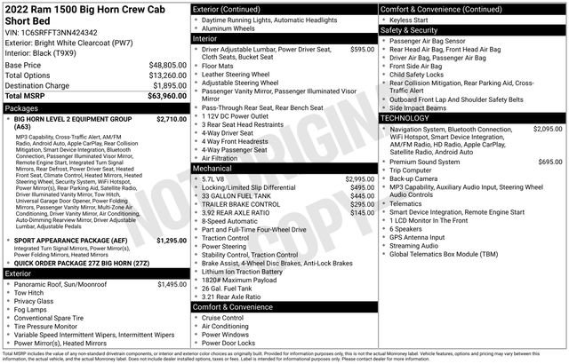 Used 2022 RAM 1500 Big Horn AWD/4WD image 56