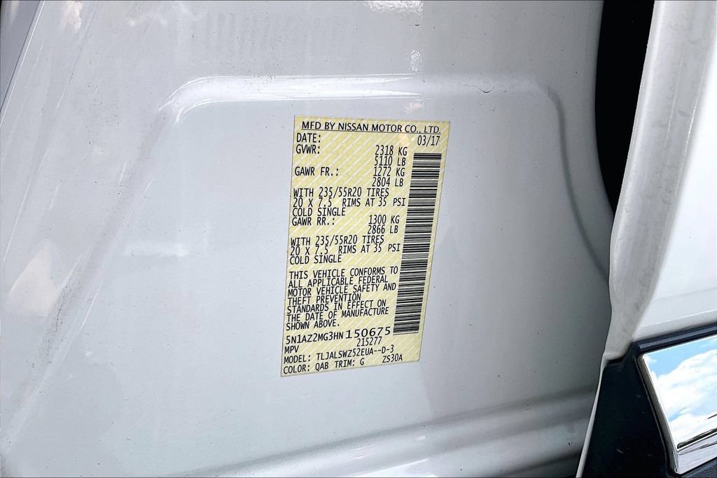 Used 2017 Nissan Murano Platinum w/ Platinum Technology Package FWD image 35