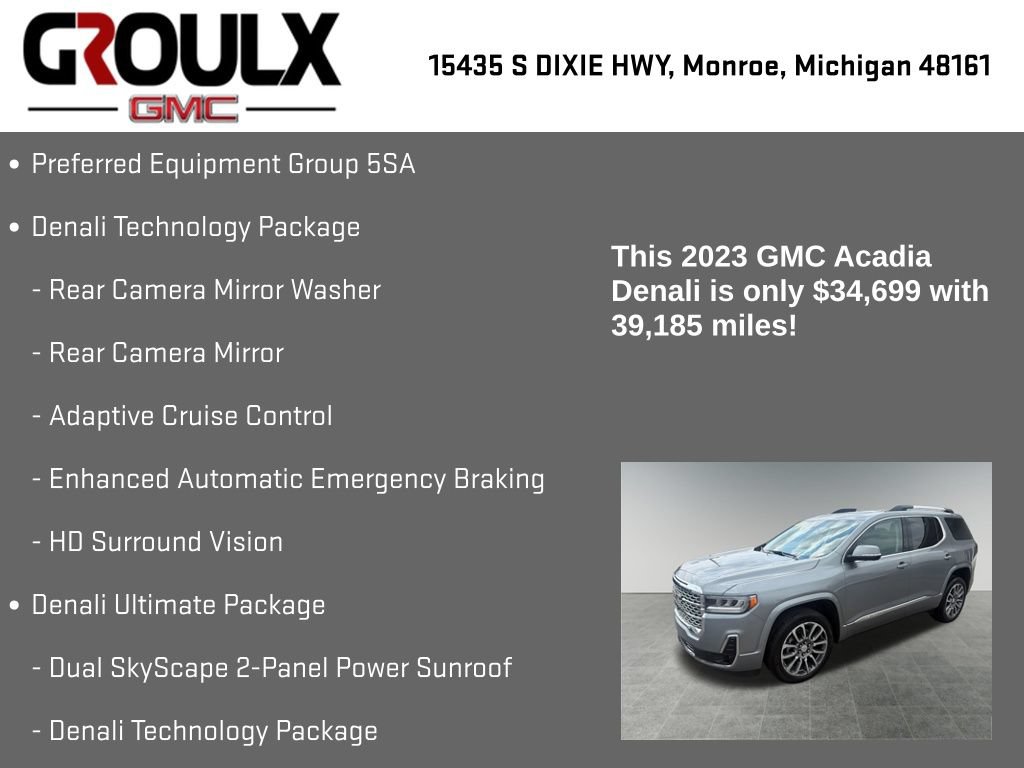 Used 2023 GMC Acadia Denali w/ Denali Ultimate Package FWD image 8