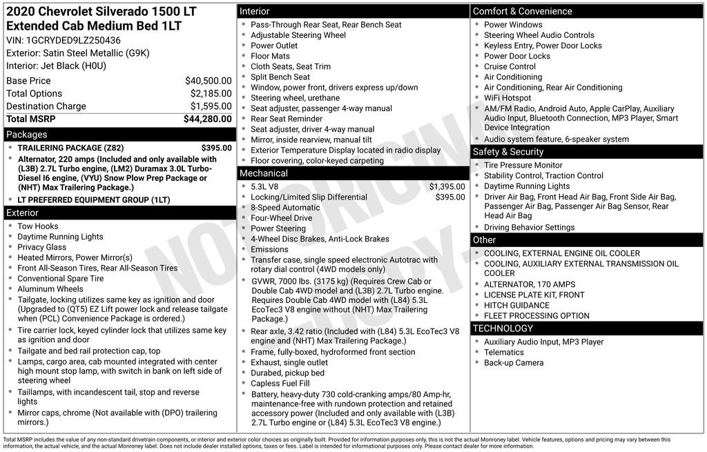 Used 2020 Chevrolet Silverado 1500 LT w/ Trailering Package image 43