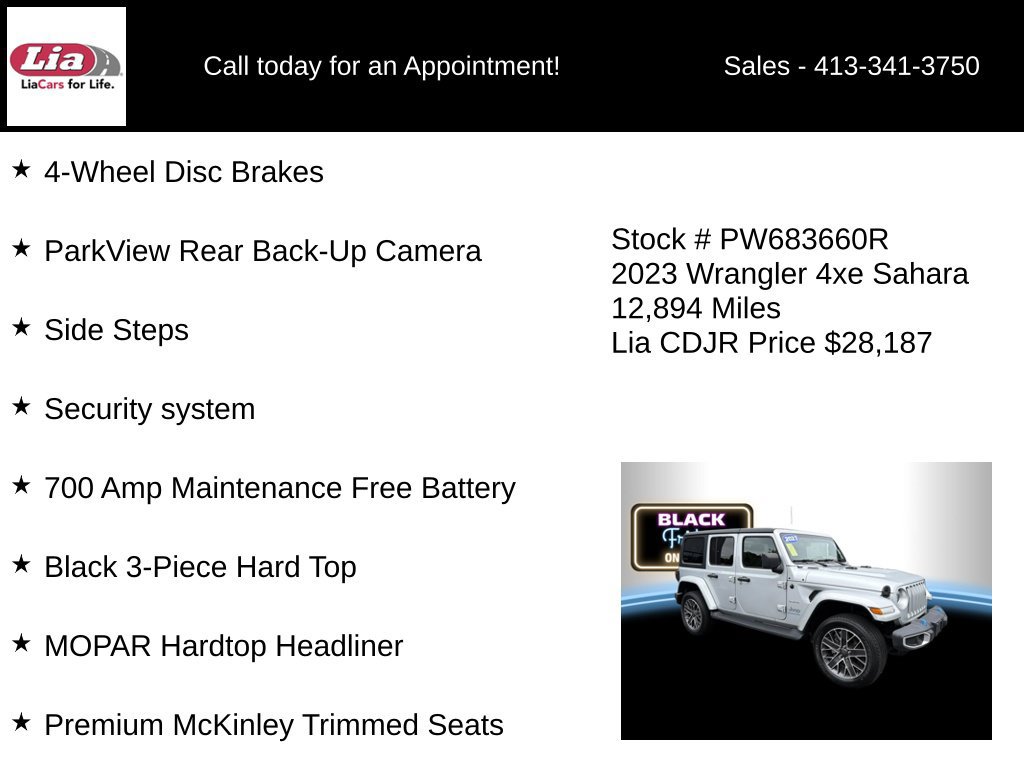 Certified 2023 Jeep Wrangler Unlimited Sahara w/ Cold Weather Group AWD/4WD image 16