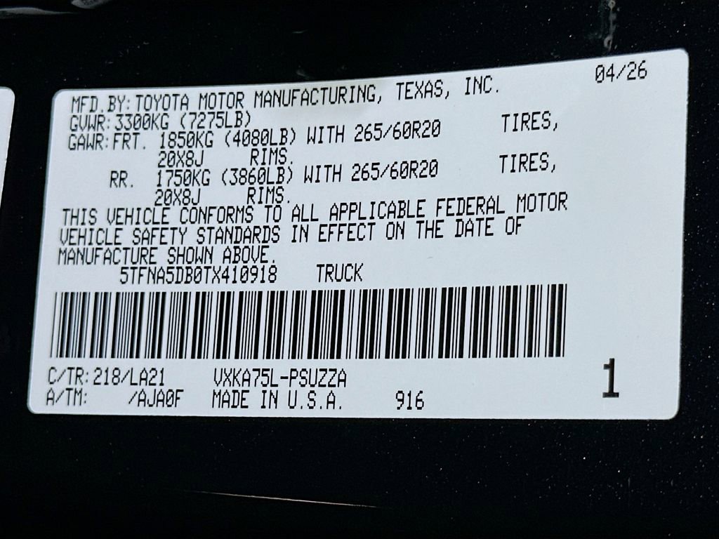 New 2026 Toyota Tundra Platinum AWD/4WD image 16