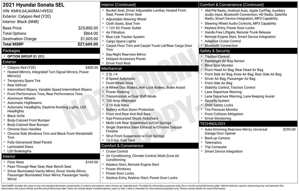 Used 2021 Hyundai Sonata SEL FWD image 3