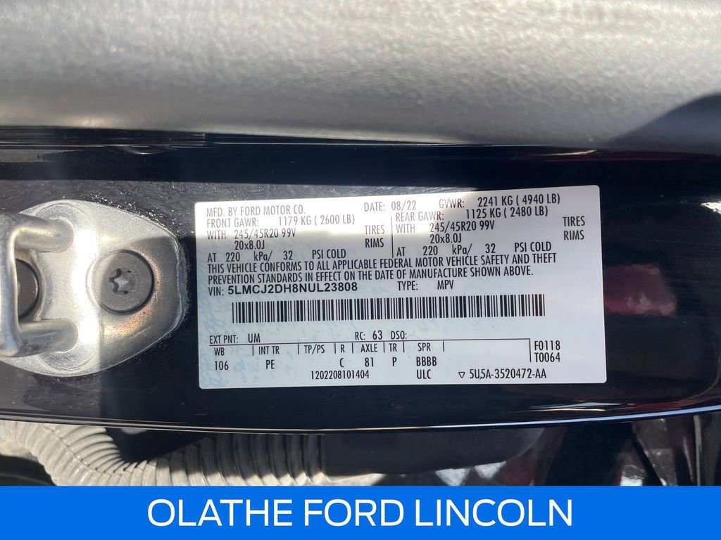 Certified 2022 Lincoln Corsair Reserve w/ Equipment Group 201A image 22