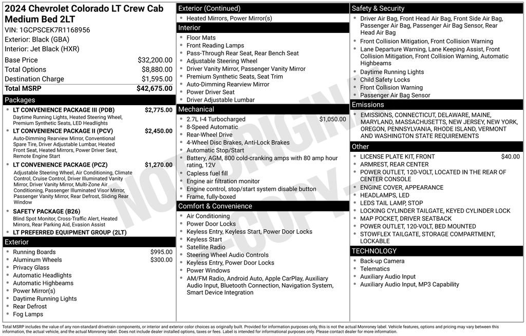 New 2024 Chevrolet Colorado LT w/ LT Convenience Package III image 2