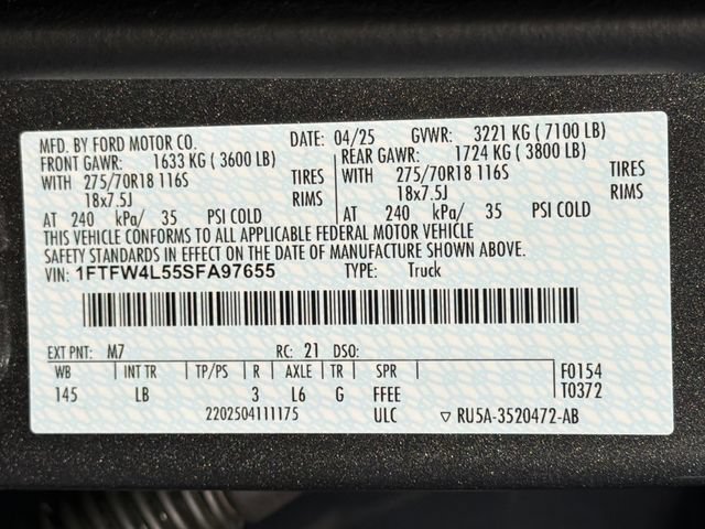 Used 2025 Ford F150 Tremor w/ Bed Utility Package AWD/4WD image 36