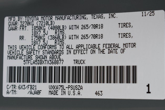 New 2026 Toyota Tundra SR5 image 15