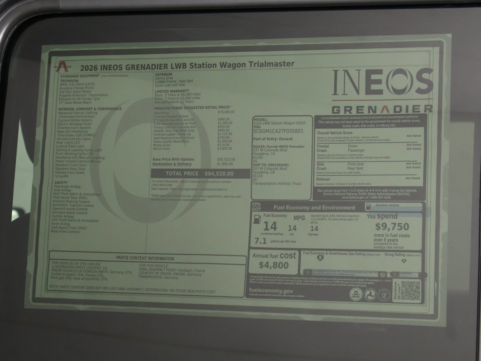 New 2026 INEOS Grenadier Station Wagon AWD/4WD image 23