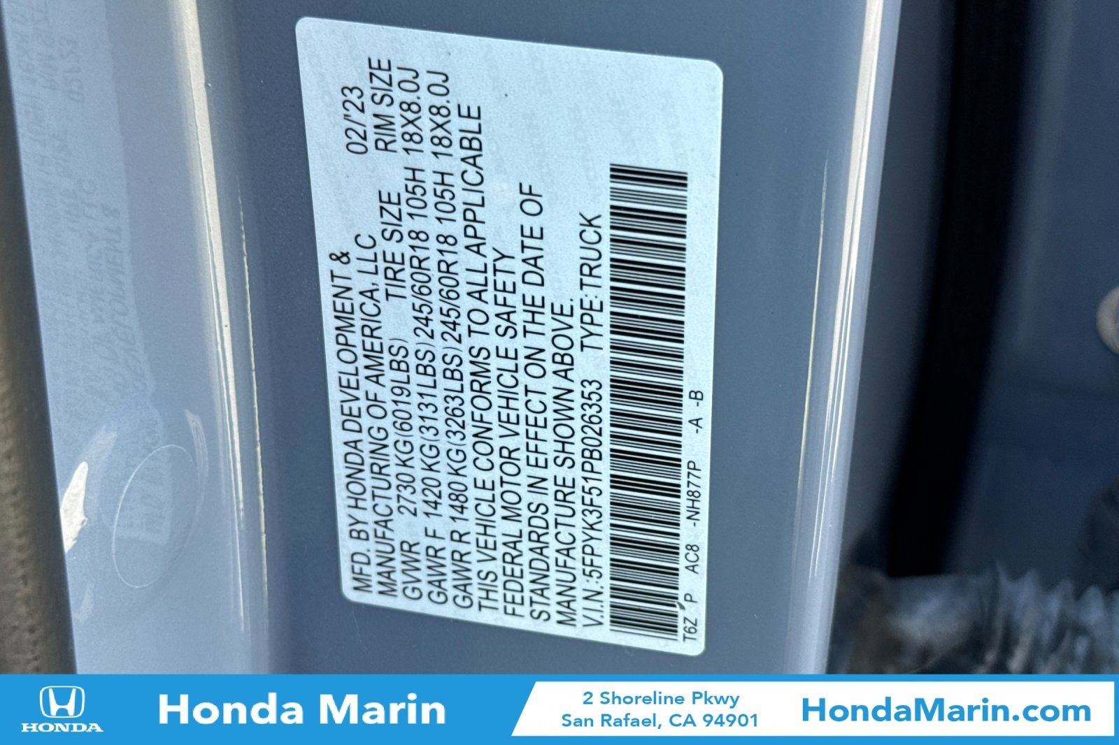 Used 2023 Honda Ridgeline RTL image 35