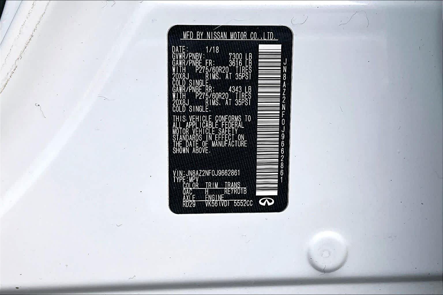 Used 2018 INFINITI QX80 2WD image 35