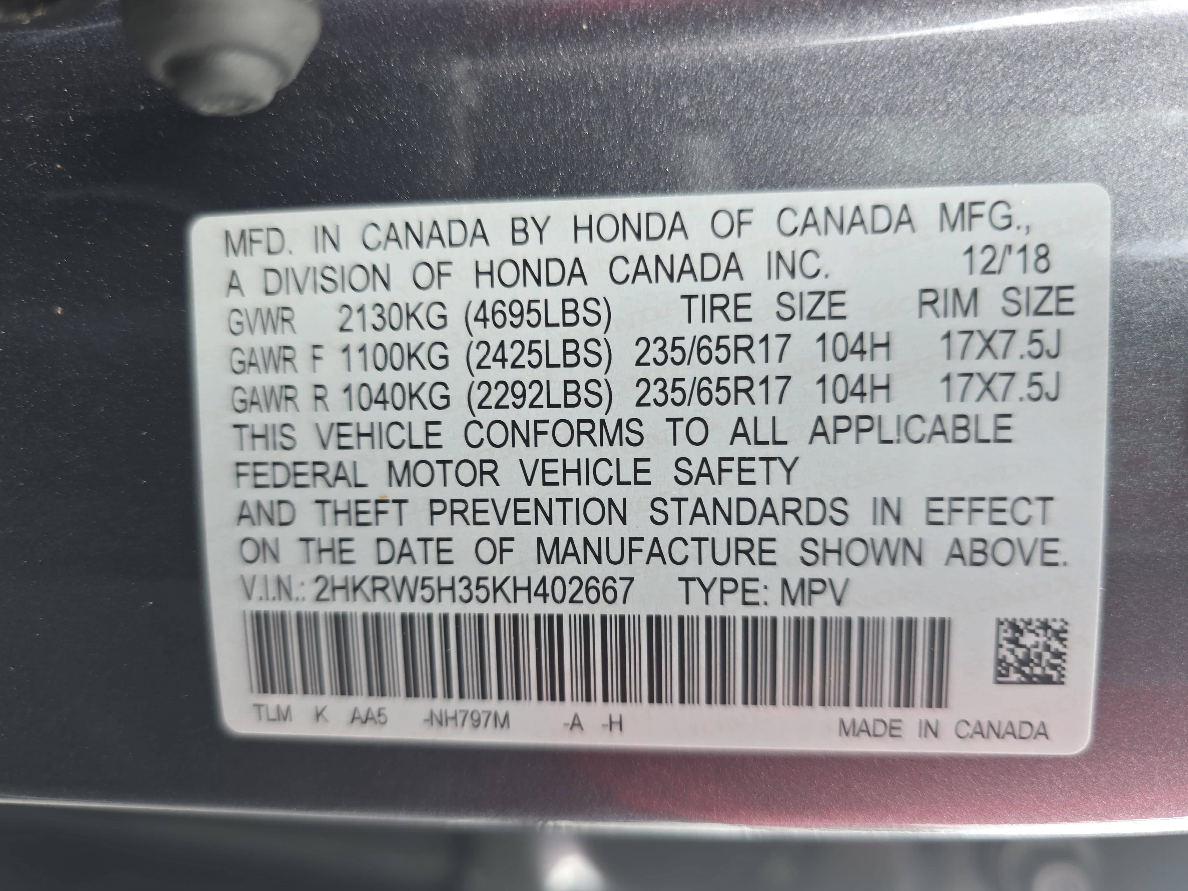 Used 2019 Honda CR-V LX image 31