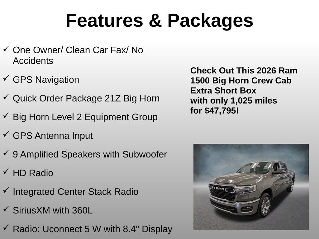 Used 2026 RAM 1500 Big Horn AWD/4WD image 4