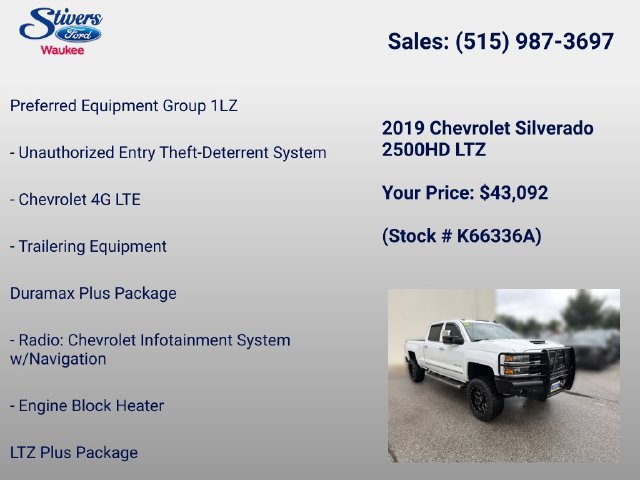 Used 2019 Chevrolet Silverado 2500 LTZ w/ Duramax Plus Package AWD/4WD image 34