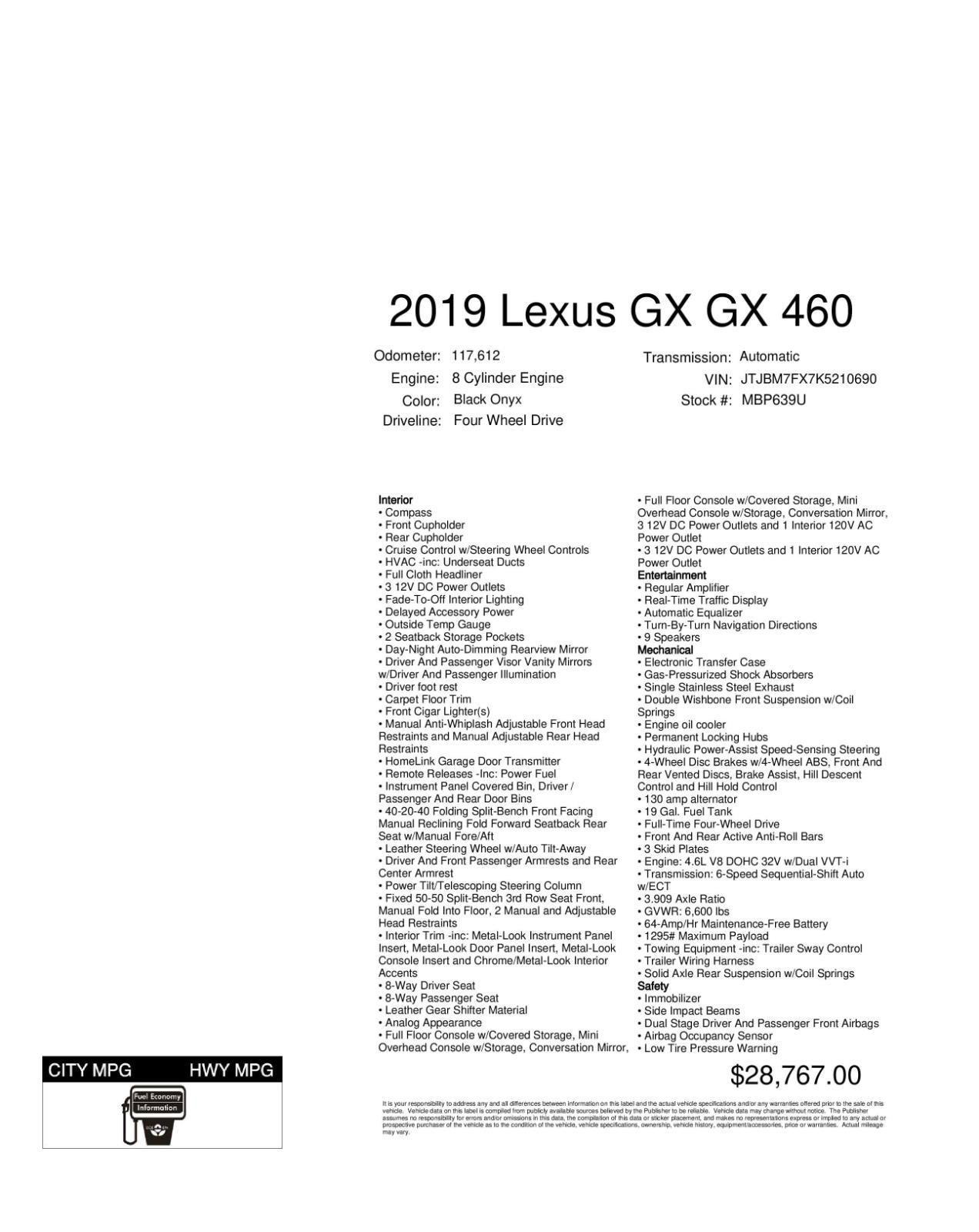 Used 2019 Lexus GX 460 Premium w/ Premium Package image 3