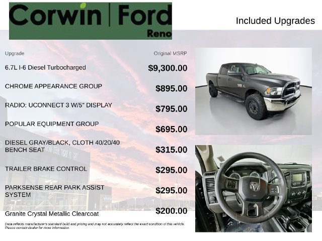 Used 2018 RAM 3500 Tradesman w/ Chrome Appearance Group AWD/4WD image 3