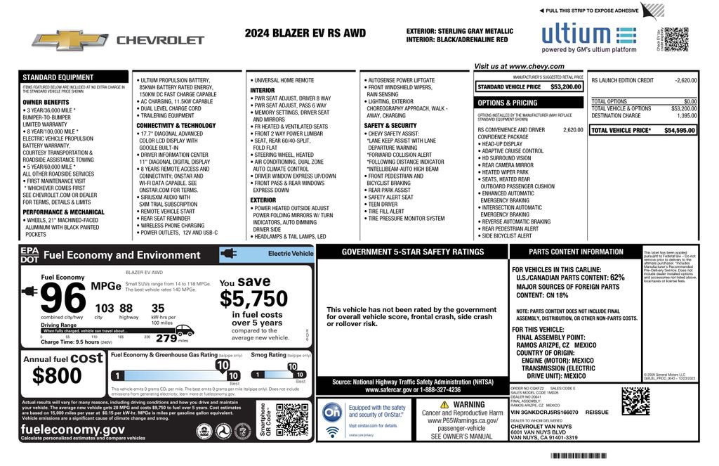 Used 2024 Chevrolet Blazer EV RS image 4