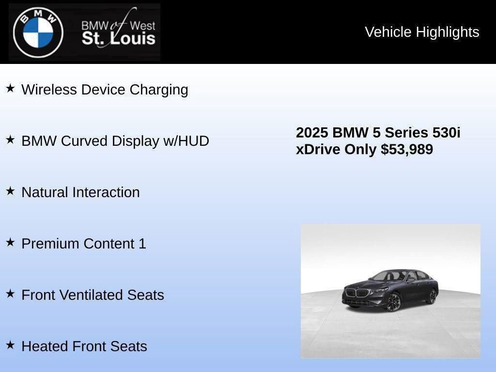 Used 2025 BMW 530i xDrive w/ Premium Package image 93