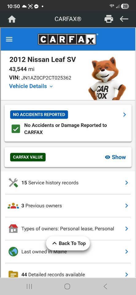Used 2012 Nissan Leaf SV FWD image 48