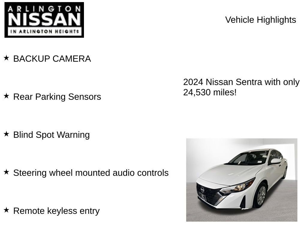 Certified 2024 Nissan Sentra S FWD image 7