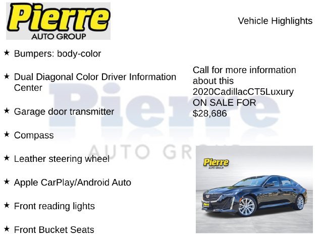 Used 2020 Cadillac CT5 Luxury RWD image 22