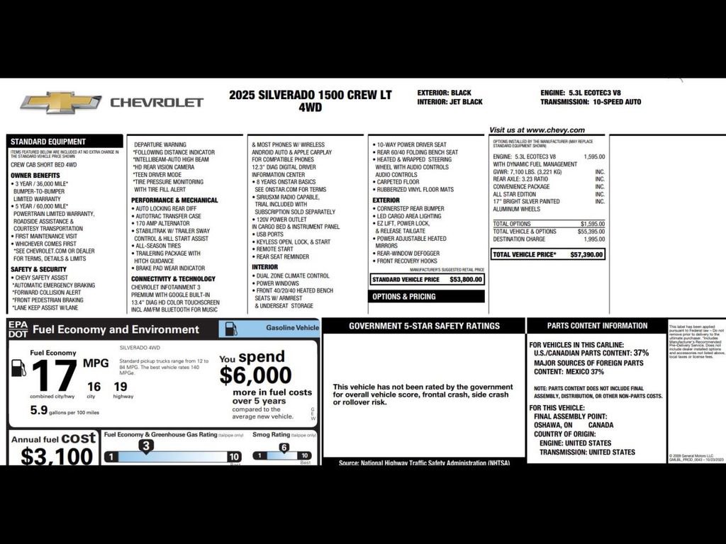 Used 2025 Chevrolet Silverado 1500 LT AWD/4WD image 3