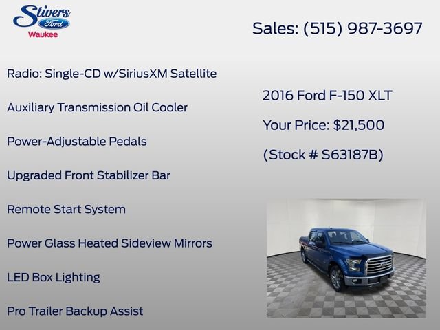 Used 2016 Ford F150 XLT w/ Equipment Group 302A Luxury AWD/4WD image 29