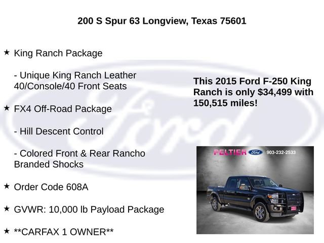 Used 2015 Ford F250 King Ranch w/ FX4 Off-Road Package image 15