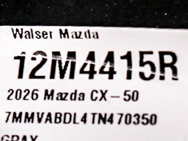 Certified 2026 MAZDA CX-50 AWD 2.5 S w/ Cargo Package image 30