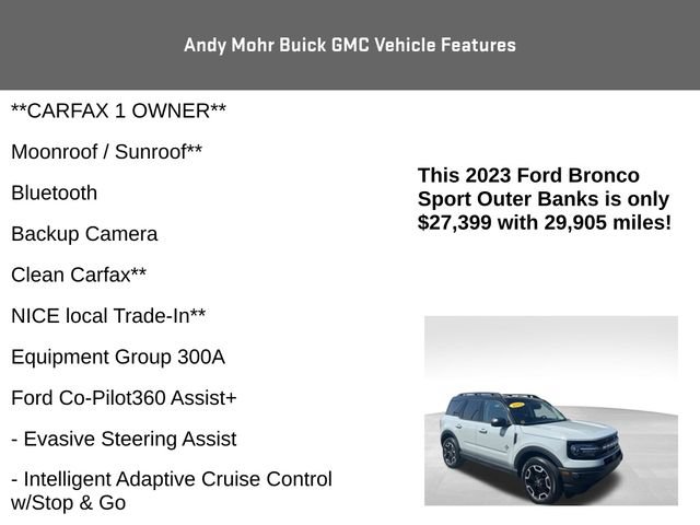 Used 2023 Ford Bronco Sport Outer Banks w/ Tech Package AWD/4WD image 4