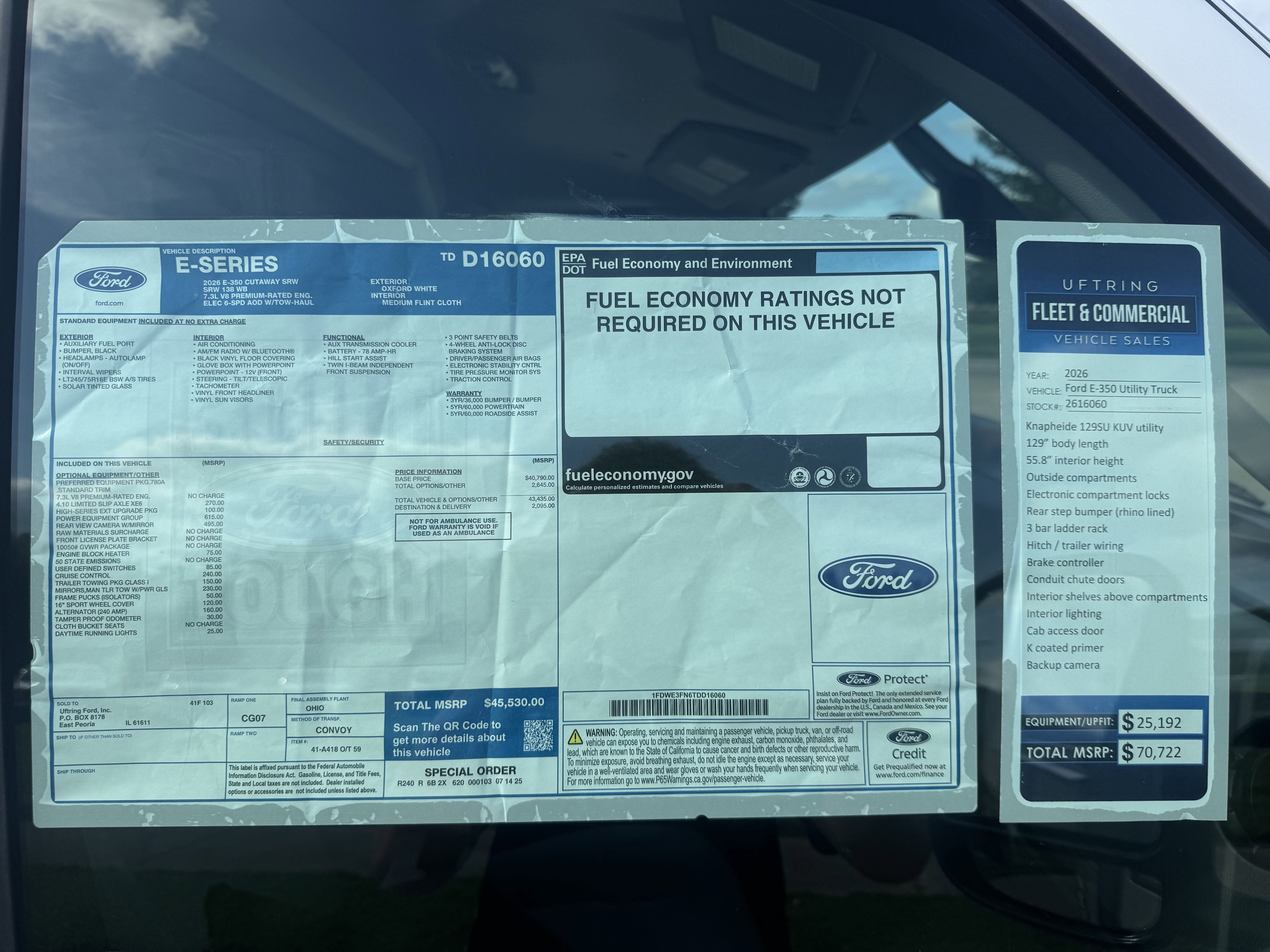 New 2026 Ford E-350 and Econoline 350 Super Duty w/ Power Equipment Group image 16