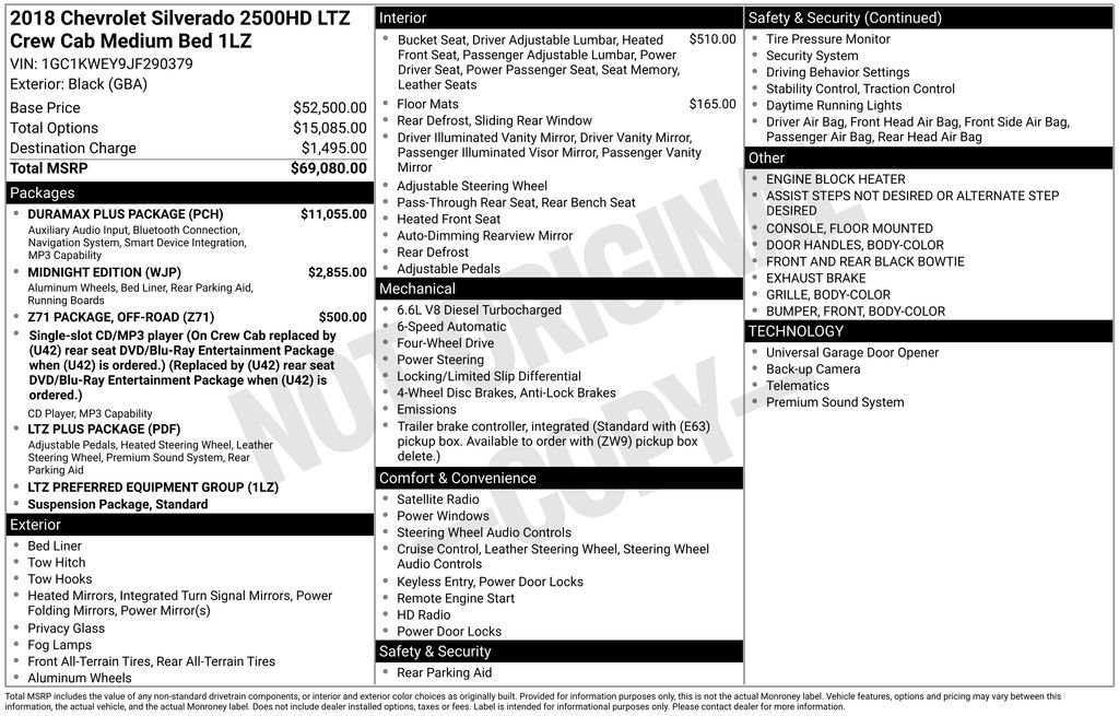 Used 2018 Chevrolet Silverado 2500 LTZ w/ Duramax Plus Package image 3