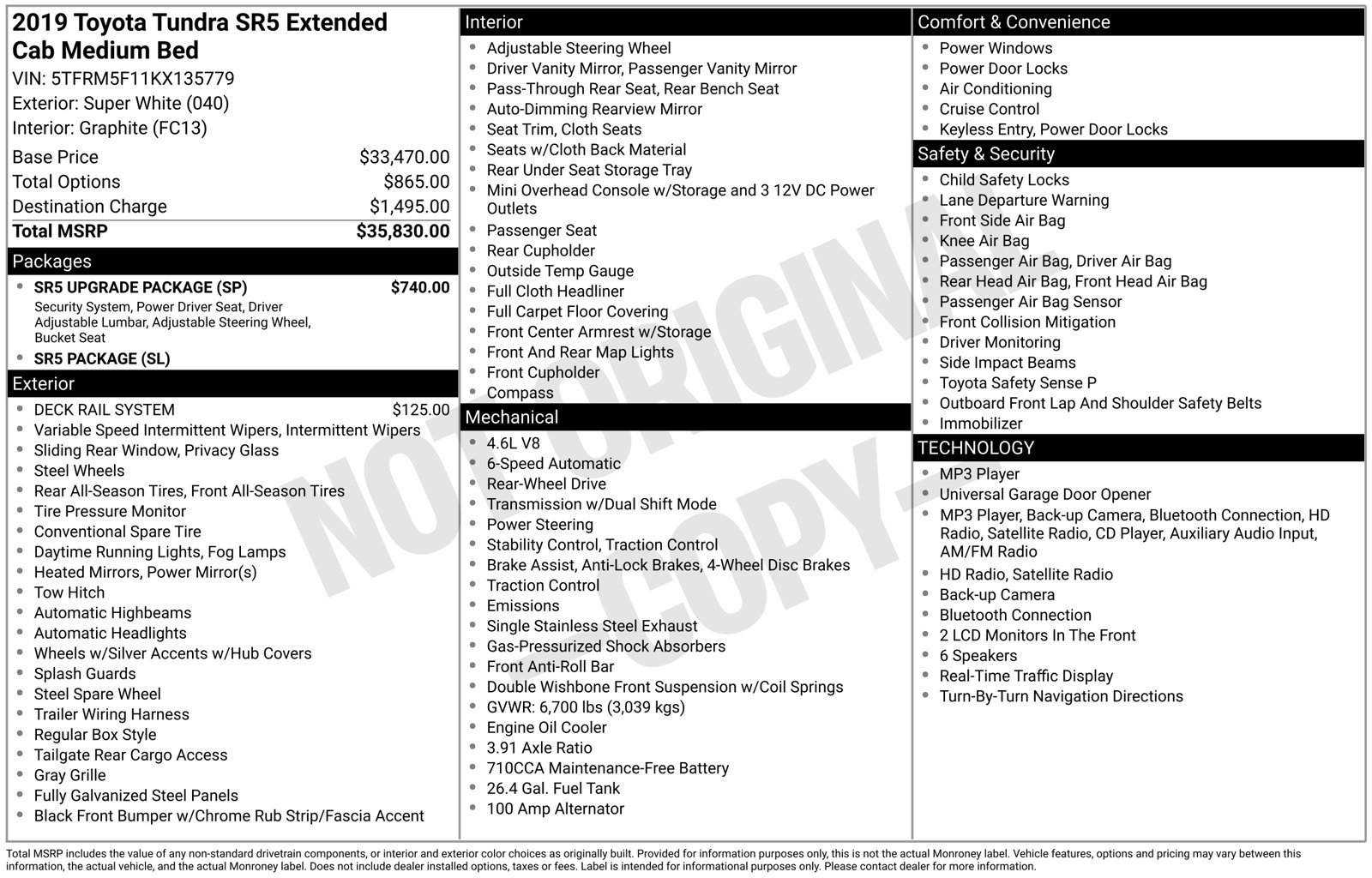 Used 2019 Toyota Tundra SR5 w/ SR5 Upgrade Package RWD image 4