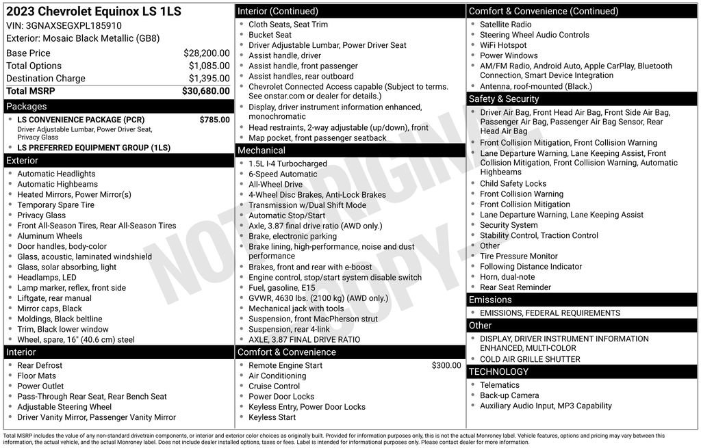 Used 2023 Chevrolet Equinox LS w/ LS Convenience Package image 33