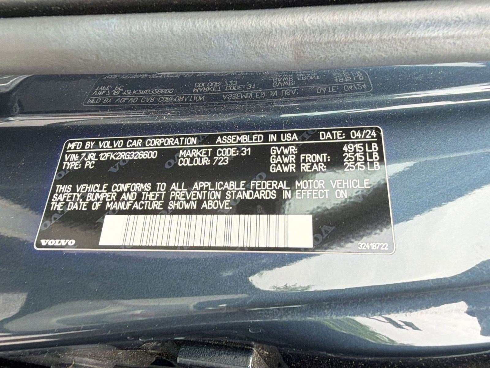 Certified 2024 Volvo S60 B5 Core w/ Climate Package FWD image 20
