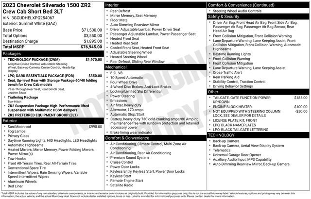 Used 2023 Chevrolet Silverado 1500 ZR2 w/ Technology Package AWD/4WD image 8