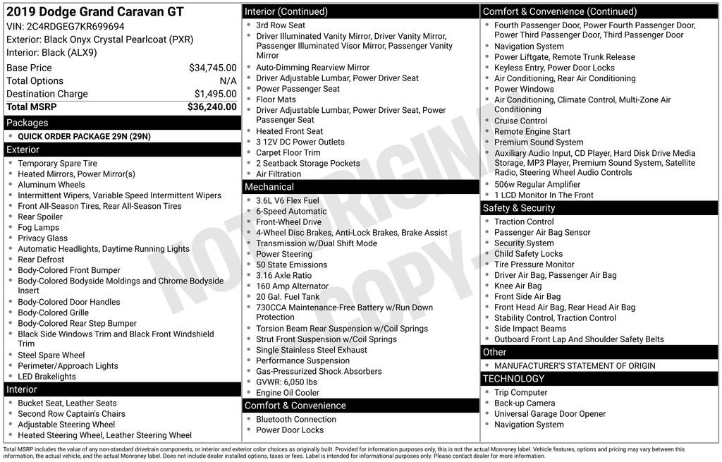 Used 2019 Dodge Grand Caravan GT image 2
