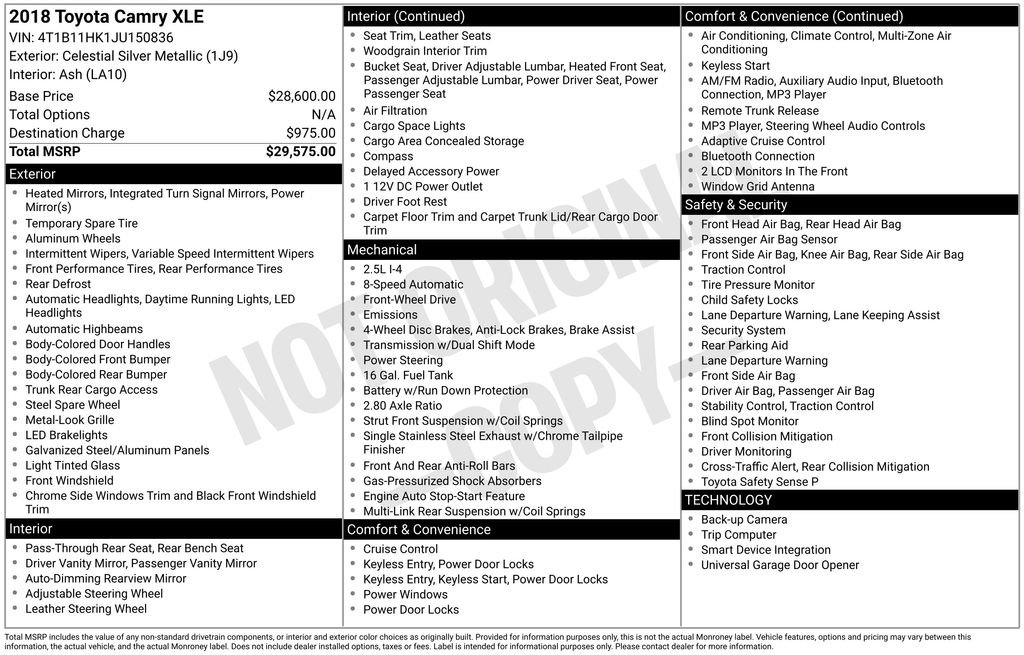 Used 2018 Toyota Camry XLE image 41
