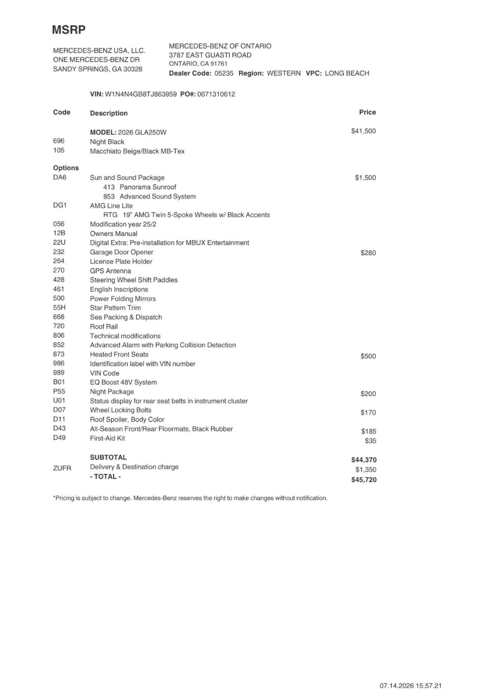 Certified 2026 Mercedes-Benz GLA 250 image 2