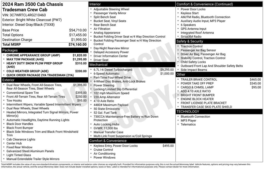 Used 2024 RAM 3500 Tradesman w/ Chrome Appearance Group image 24