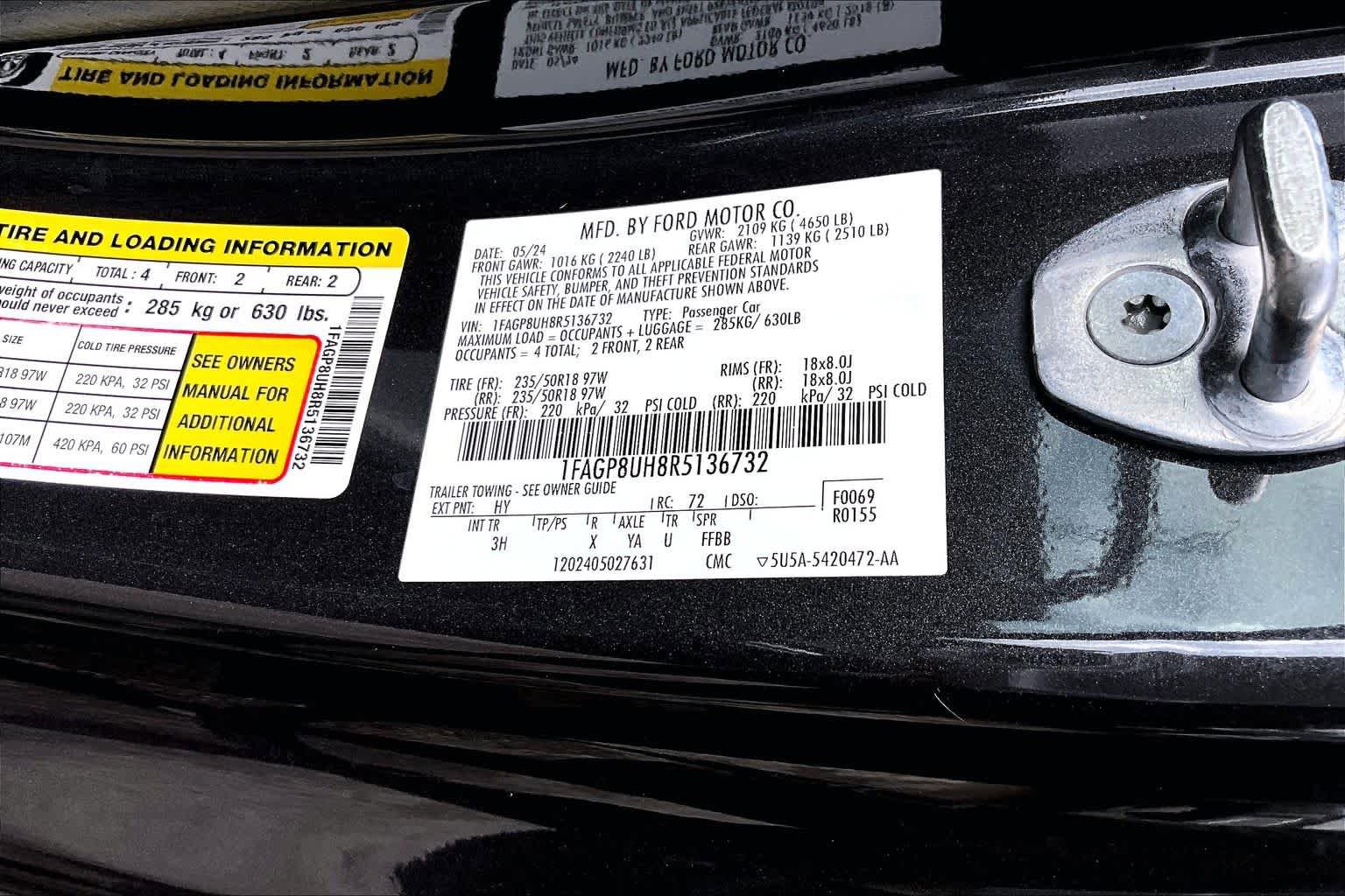 Certified 2024 Ford Mustang Premium RWD image 34