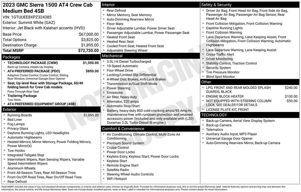 Used 2023 GMC Sierra 1500 AT4 w/ Technology Package image 6