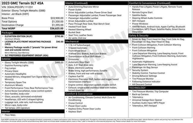 Used 2023 GMC Terrain SLT w/ Elevation Edition image 4