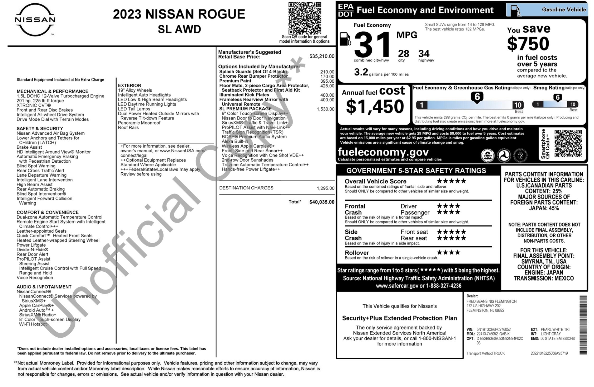 Used 2023 Nissan Rogue SL w/ SL Premium Package image 3