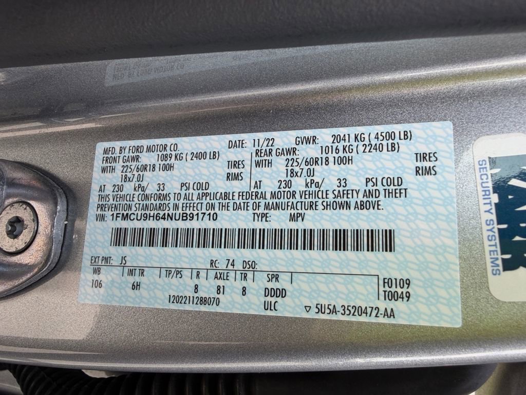 Used 2022 Ford Escape SEL AWD/4WD image 37