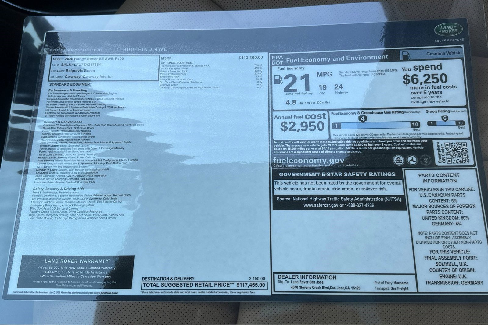 New 2026 Land Rover Range Rover SE image 28