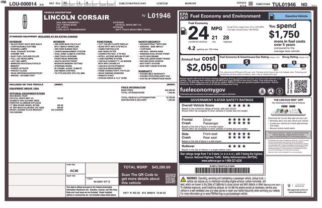 Used 2026 Lincoln Corsair Premiere AWD/4WD image 22