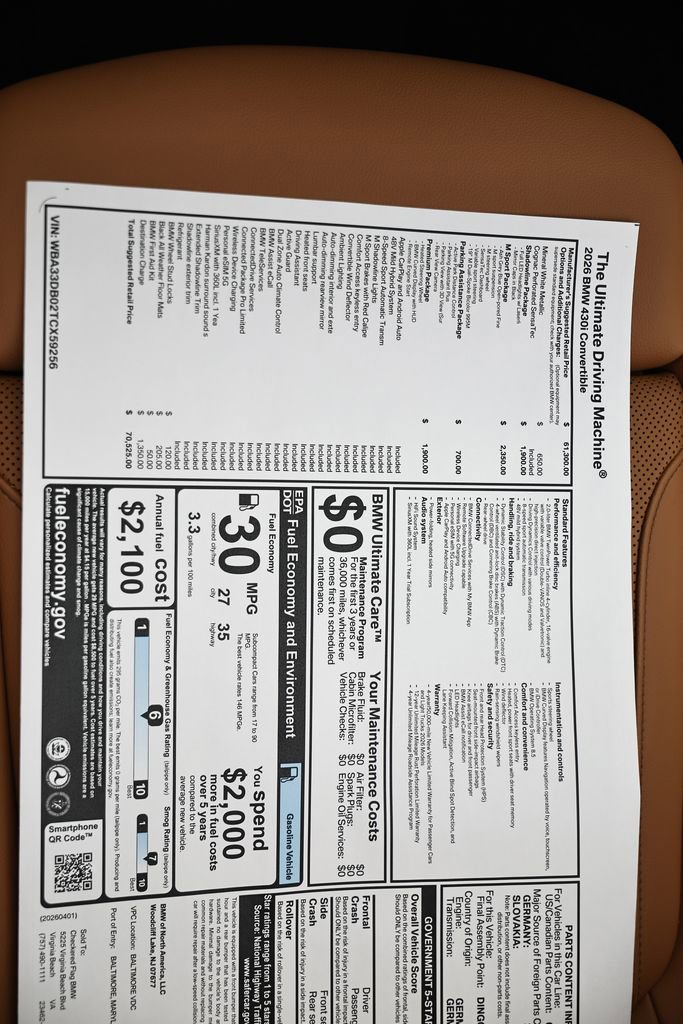 New 2026 BMW 430i Convertible w/ M Sport Package image 25